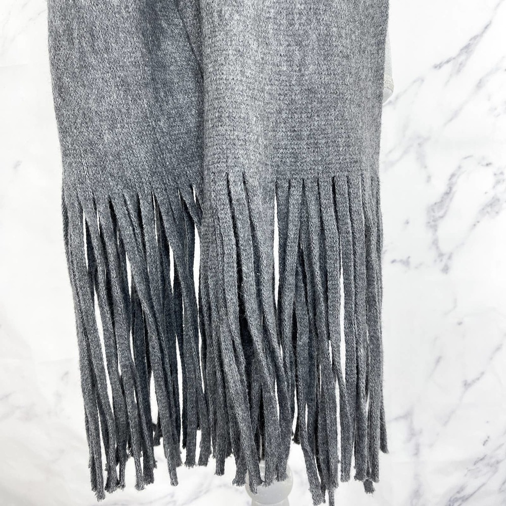 Lucky Brand | Dark Grey Solid Brushed Scarf - Picture 7 of 11